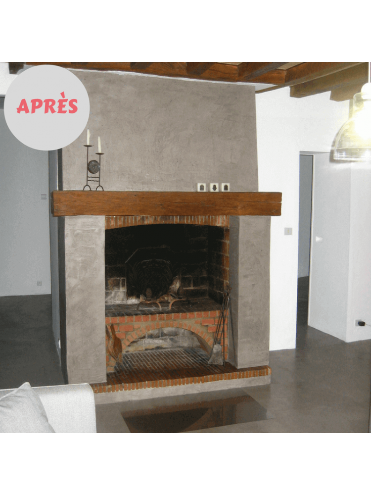 Kit béton ciré cheminée Customisez votre cheminée grâce au kit béton ciré